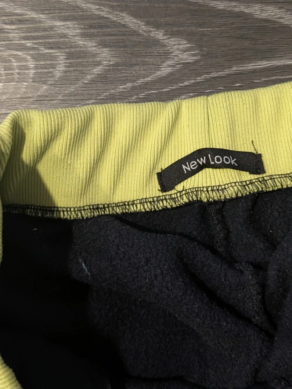 Navy Sweatpants with Yellow Accent